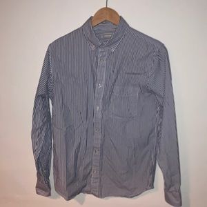 🪐👔 EVERLANE Men’s Size Small Light Blue & White Striped Button Down NWOW 👔✨